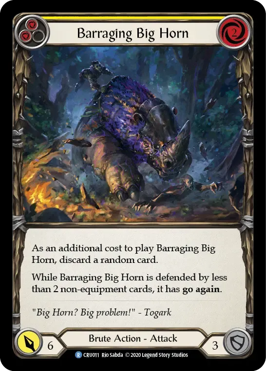 Barraging Big Horn (Yellow) — Crucible of War — Flesh and Blood