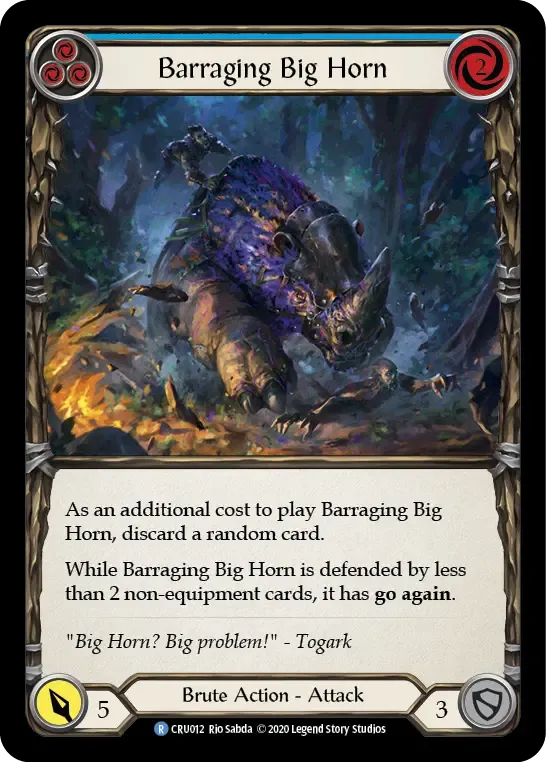 Barraging Big Horn (Blue) — Crucible of War — Flesh and Blood
