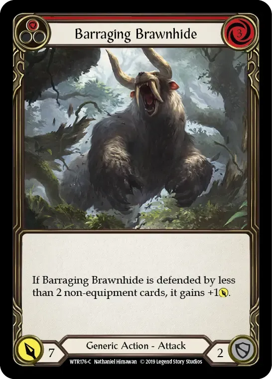 Barraging Brawnhide (Red) — Welcome to Rathe — Flesh and Blood