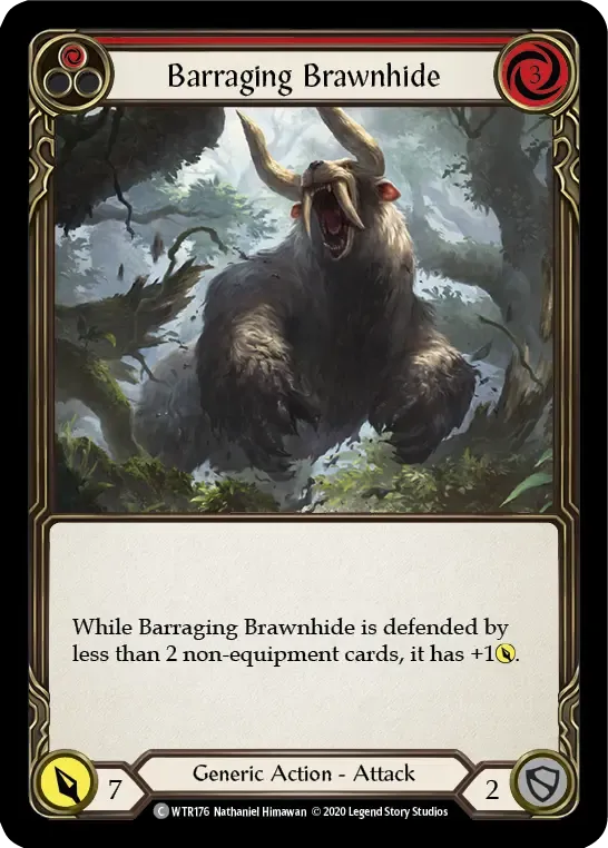 Barraging Brawnhide (Red) — Welcome to Rathe - Unlimited — Flesh and Blood