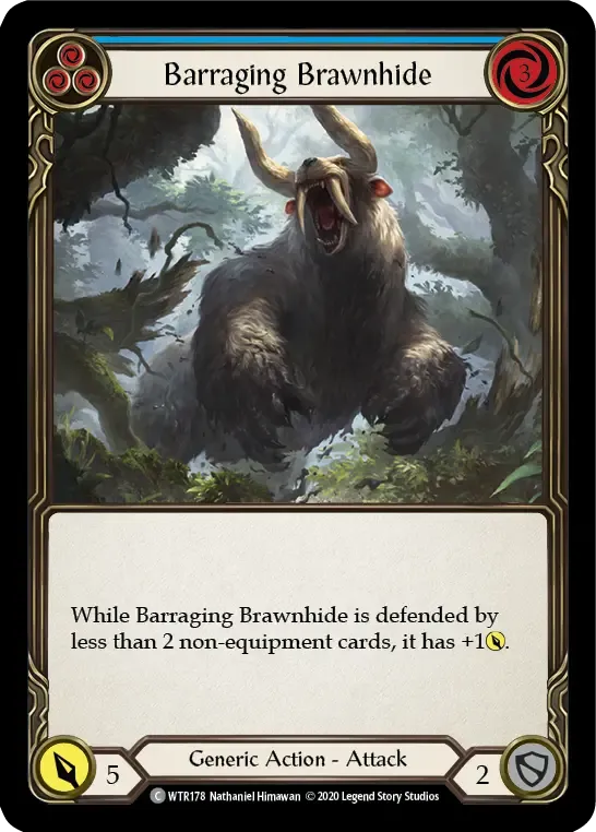 Barraging Brawnhide (Blue) — Welcome to Rathe - Unlimited — Flesh and Blood