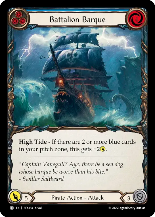 Battalion Barque (Blue) — High Seas — Flesh and Blood