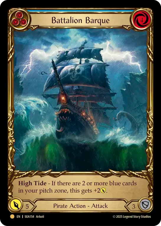 Battalion Barque (Blue) — High Seas - Treasure Pack — Flesh and Blood
