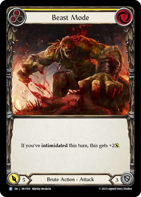 Beast Mode (Yellow) — Heavy Hitters — Flesh and Blood