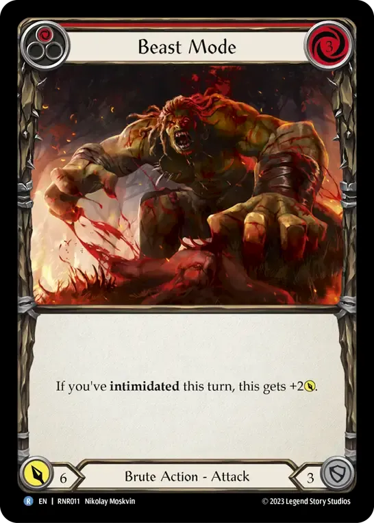 Beast Mode (Red) — Rhinar - Heavy Hitters Blitz Deck — Flesh and Blood