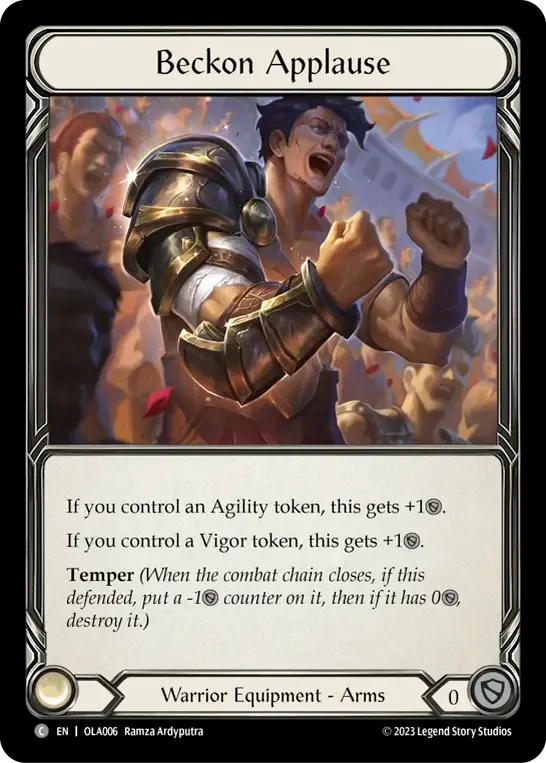 Beckon Applause — Olympia - Heavy Hitters Blitz Deck — Flesh and Blood
