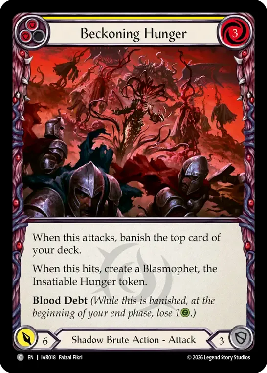 Beckoning Hunger (Yellow) — Usurp the Shadow Throne — Flesh and Blood