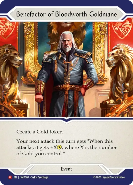 Benefactor of Bloodworth Goldmane — Smash Palace — Flesh and Blood