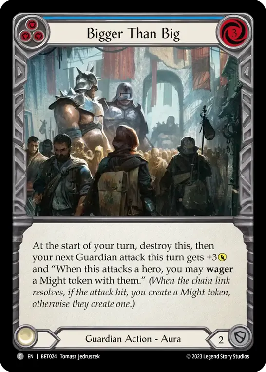 Bigger Than Big (Blue) — Betsy - Heavy Hitters Blitz Deck — Flesh and Blood