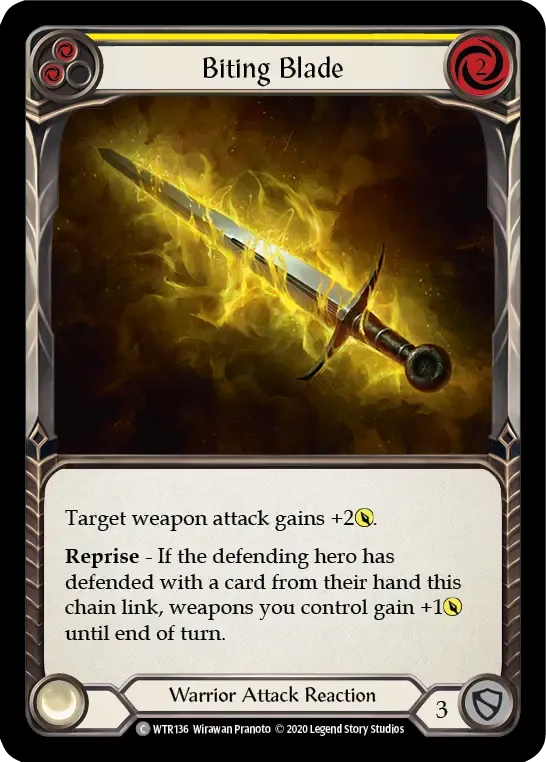 Biting Blade (Yellow) from Welcome to Rathe - Unlimited - Flesh and Blood