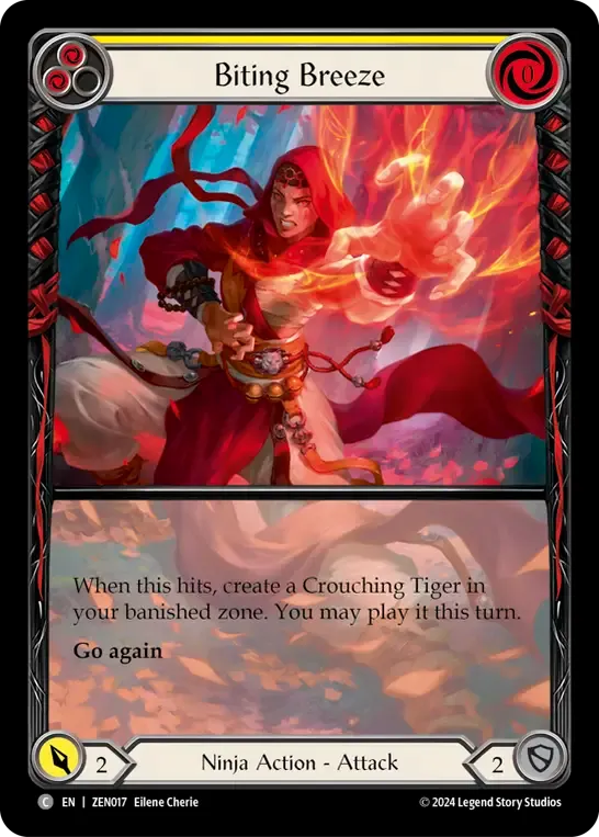 Biting Breeze (Yellow) from Zen - Blitz Deck - Flesh and Blood