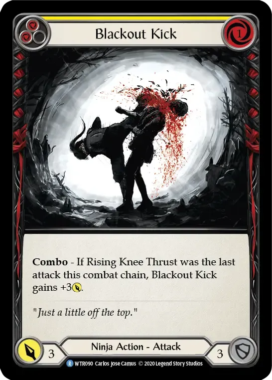 Blackout Kick (Yellow) — Welcome to Rathe - Unlimited — Flesh and Blood