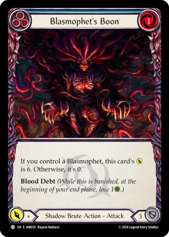 Blasmophet's Boon (Blue) — Usurp the Shadow Throne — Flesh and Blood
