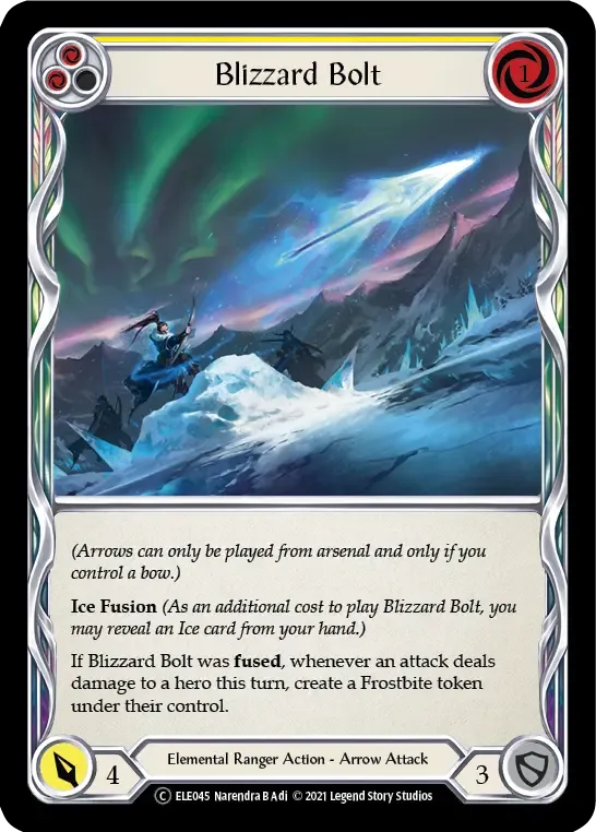 Blizzard Bolt (Yellow) — Tales of Aria - Unlimited — Flesh and Blood