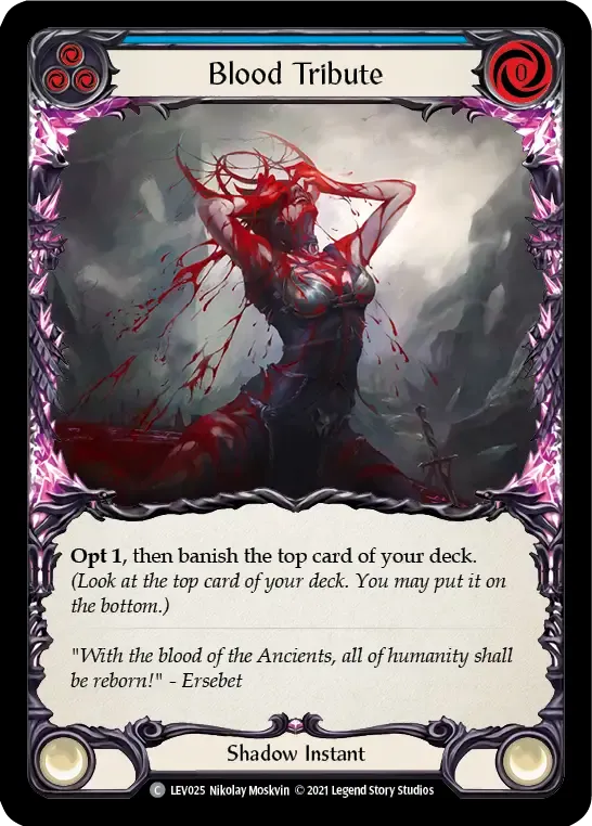 Blood Tribute (Blue) — Levia - Blitz Deck — Flesh and Blood
