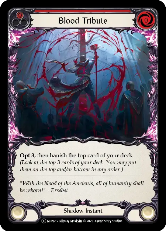 Blood Tribute (Red) — Monarch - Unlimited — Flesh and Blood