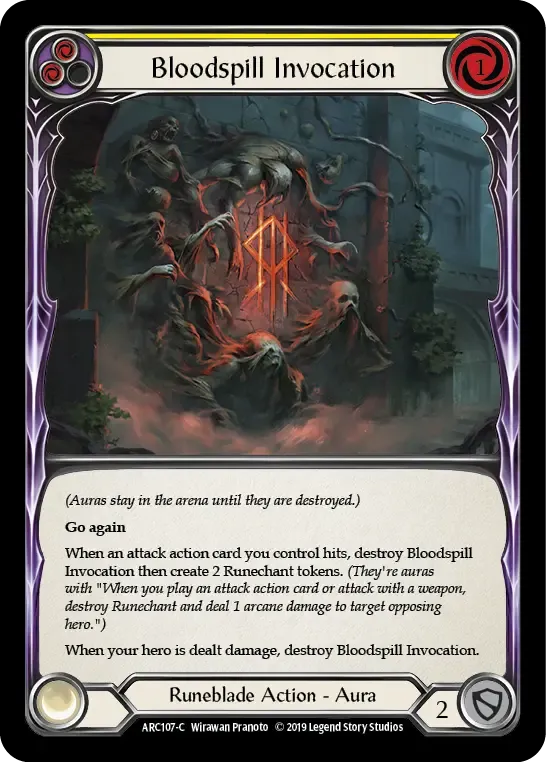 Bloodspill Invocation (Yellow) — Arcane Rising — Flesh and Blood