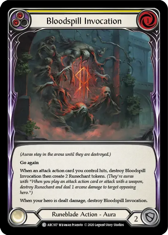 Bloodspill Invocation (Yellow) — Arcane Rising - Unlimited — Flesh and Blood