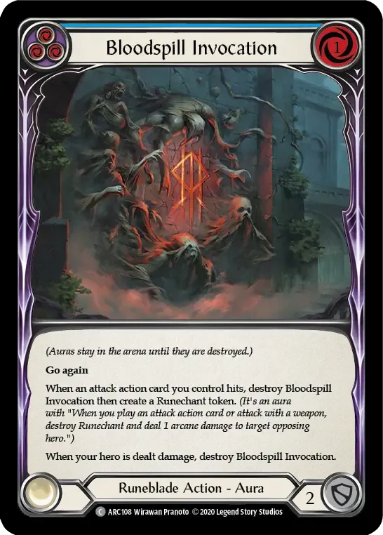 Bloodspill Invocation (Blue) — Arcane Rising - Unlimited — Flesh and Blood
