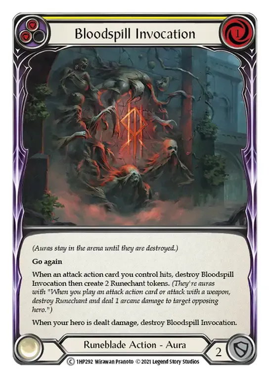 Bloodspill Invocation (Yellow) — History Pack 1 — Flesh and Blood