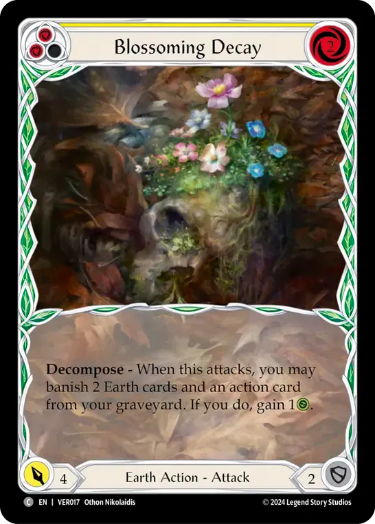 Blossoming Decay (Yellow) — Rosetta Blitz Deck - Verdance — Flesh and Blood