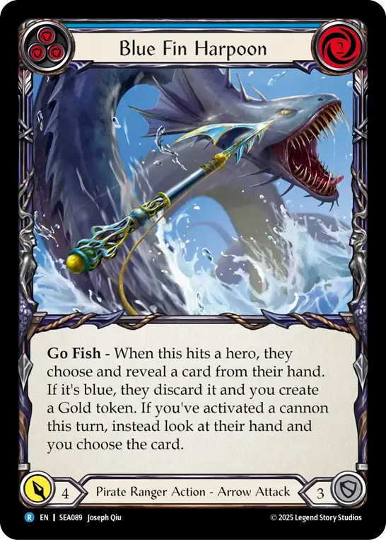 Blue Fin Harpoon (Blue) — High Seas — Flesh and Blood