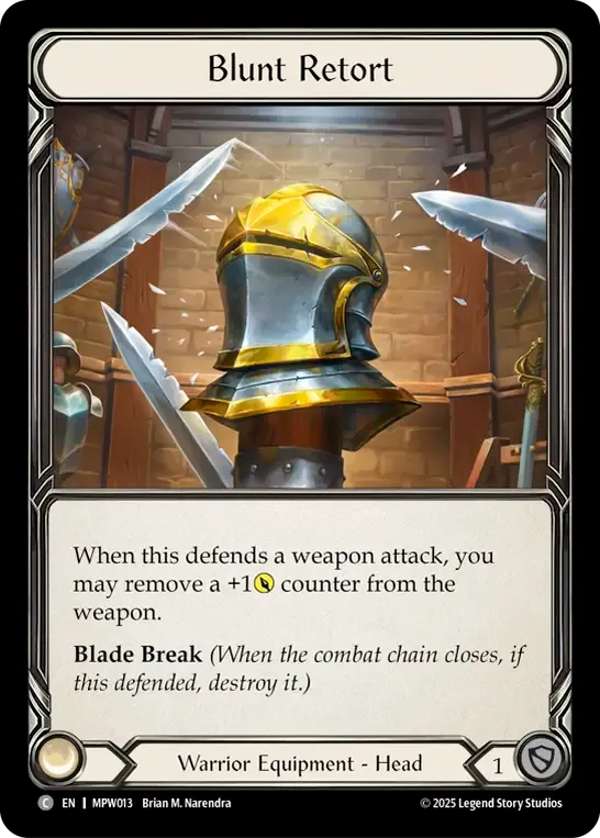 Blunt Retort — Mastery Pack Warrior — Flesh and Blood