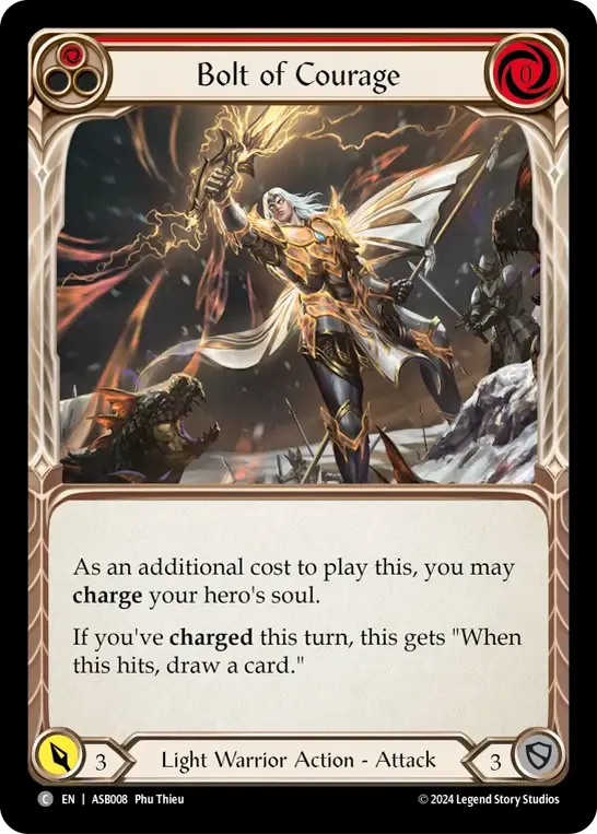 Bolt of Courage (Red) — Armory Deck - Ser Boltyn, Breaker of Dawn — Flesh and Blood