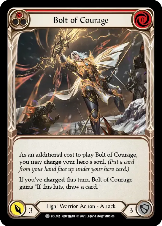Bolt of Courage (Red) — Boltyn - Blitz Deck — Flesh and Blood