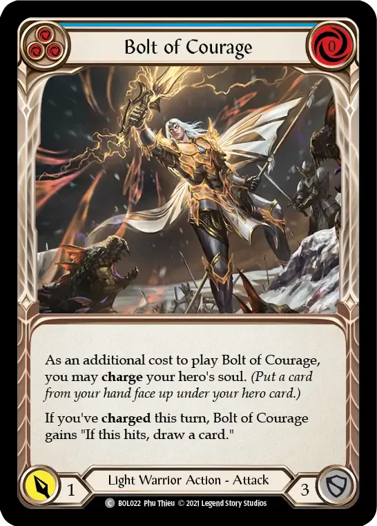 Bolt of Courage (Blue) from Boltyn - Blitz Deck - Flesh and Blood