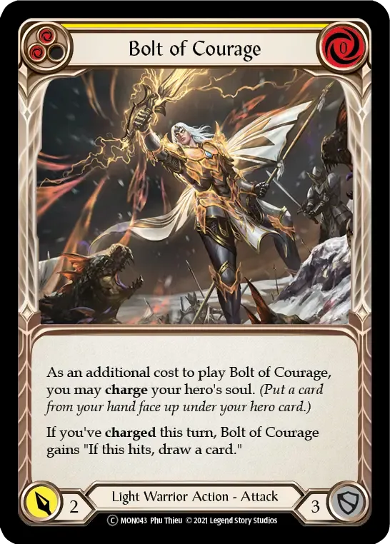 Bolt of Courage (Yellow) — Monarch - Unlimited — Flesh and Blood