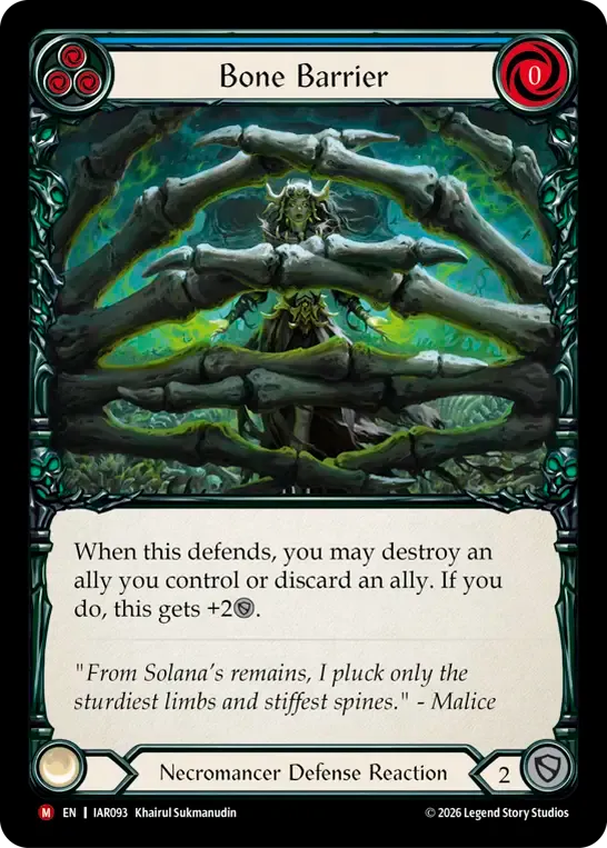 Barrière en os — Usurp the Shadow Throne — Flesh and Blood