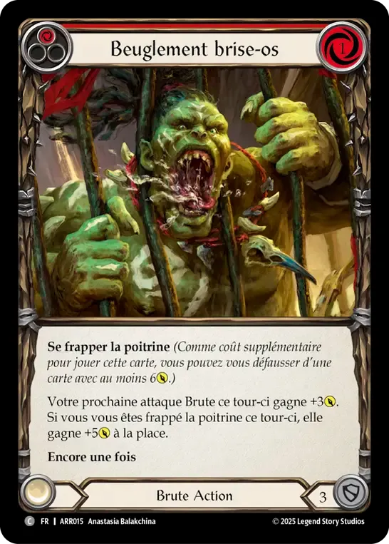 Beuglement brise-os — Armory Deck - Rhinar, Reckless Rampage — Flesh and Blood