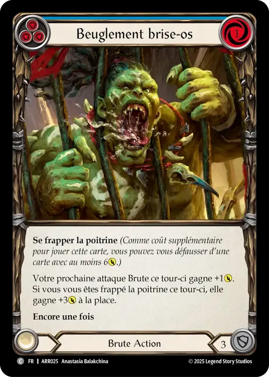 Bonebreaker Bellow (Blue) — Armory Deck - Rhinar, Reckless Rampage — Flesh and Blood