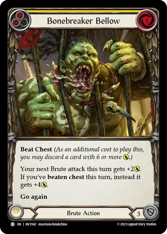Bonebreaker Bellow (Yellow) — Heavy Hitters — Flesh and Blood