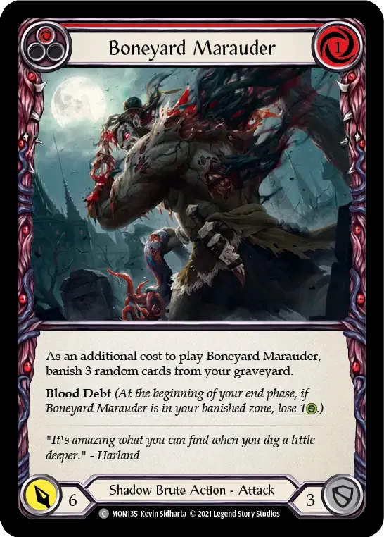 Boneyard Marauder (Red) from Monarch - Flesh and Blood