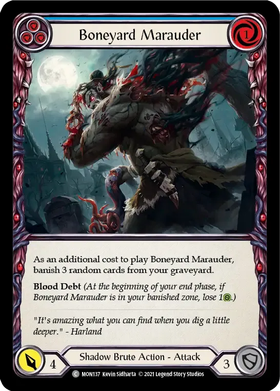 Boneyard Marauder (Blue) — Monarch — Flesh and Blood