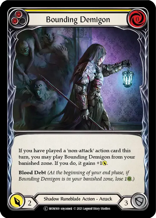 Bounding Demigon (Yellow) — Monarch - Unlimited — Flesh and Blood