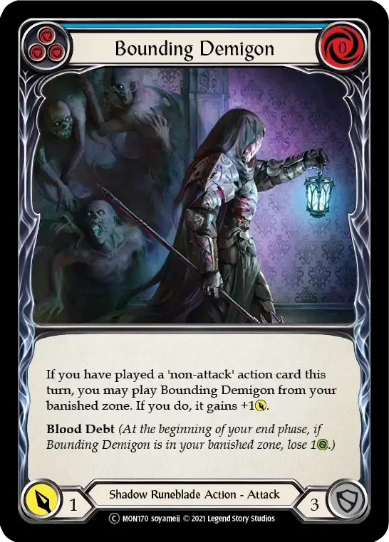 Bounding Demigon (Blue) — Monarch - Unlimited — Flesh and Blood