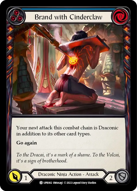 Brand with Cinderclaw (Blue) — Uprising — Flesh and Blood