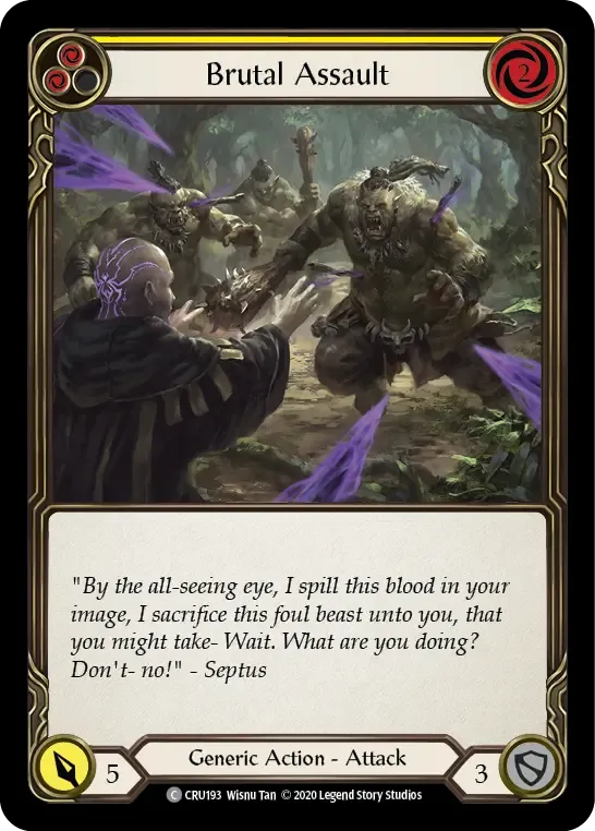 Brutal Assault (Yellow) — Crucible of War — Flesh and Blood