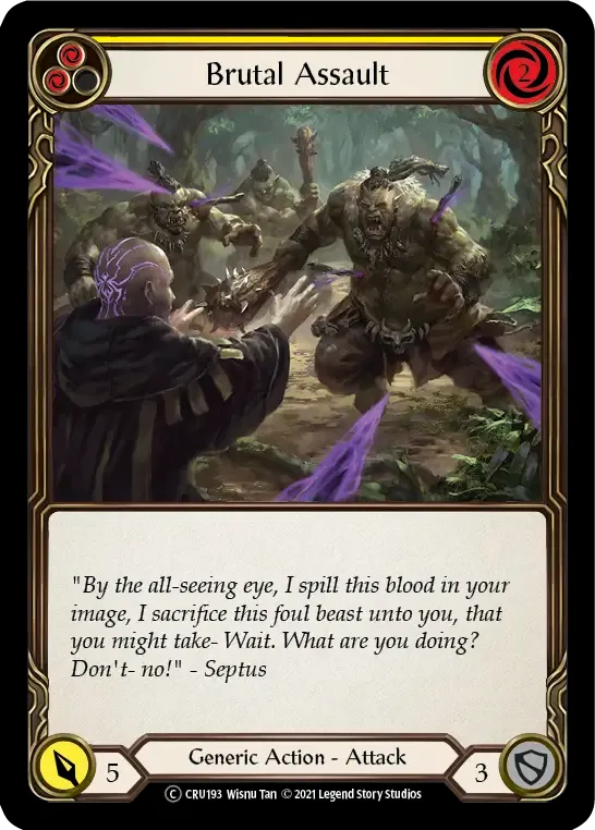Brutal Assault (Yellow) — Crucible of War - Unlimited — Flesh and Blood