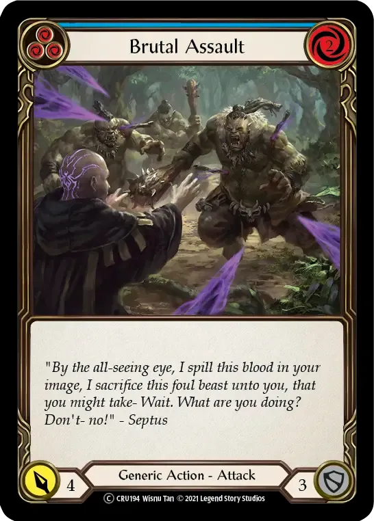 Brutal Assault (Blue) — Crucible of War - Unlimited — Flesh and Blood