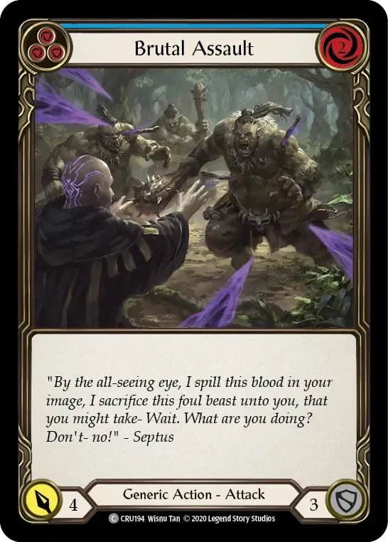 Brutal Assault (Blue) — Flesh and Blood: Promo Cards — Flesh and Blood