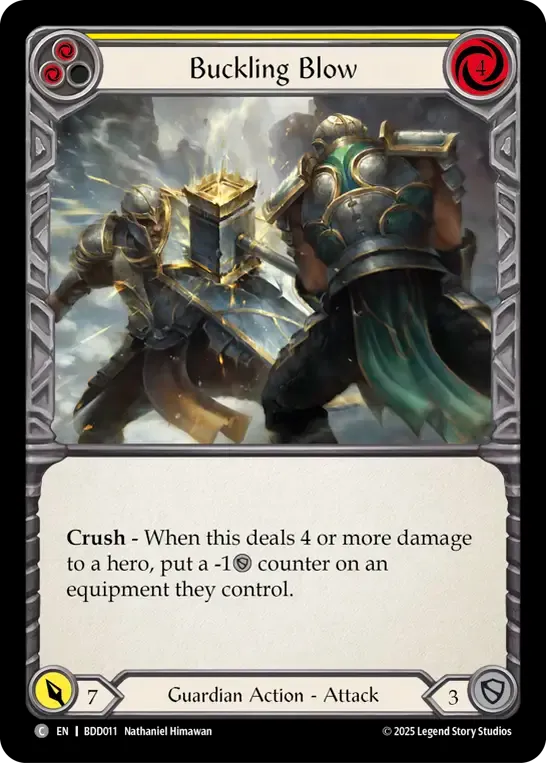 Buckling Blow (Yellow) — Bravo Demo Deck — Flesh and Blood