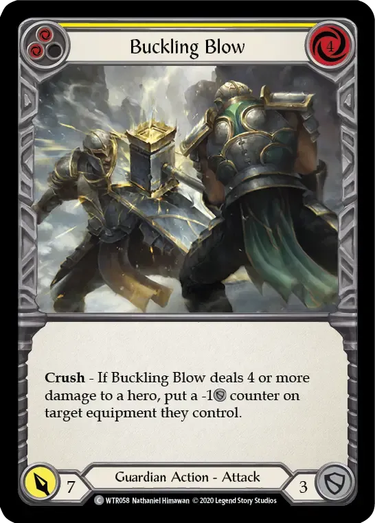 Buckling Blow (Yellow) — Welcome to Rathe - Unlimited — Flesh and Blood