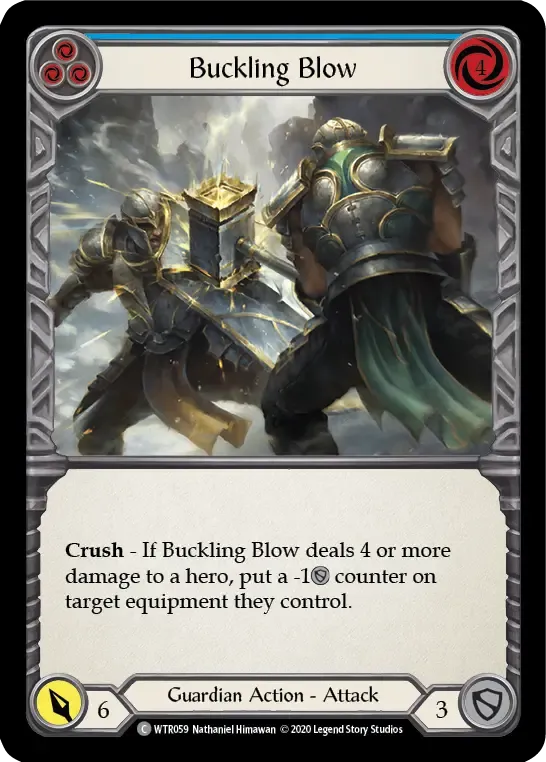 Buckling Blow (Blue) — Welcome to Rathe - Unlimited — Flesh and Blood