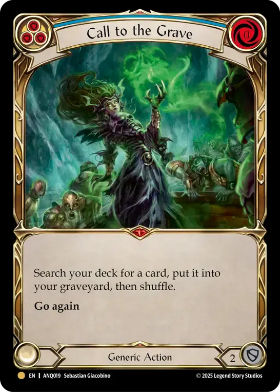 Call to the Grave (Blue) — Compendium of Rathe - Antiquity Pack — Flesh and Blood