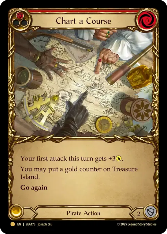 Chart a Course (Red) — High Seas - Treasure Pack — Flesh and Blood