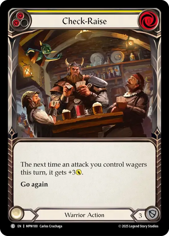 Check-Raise (Yellow) — Mastery Pack Warrior — Flesh and Blood